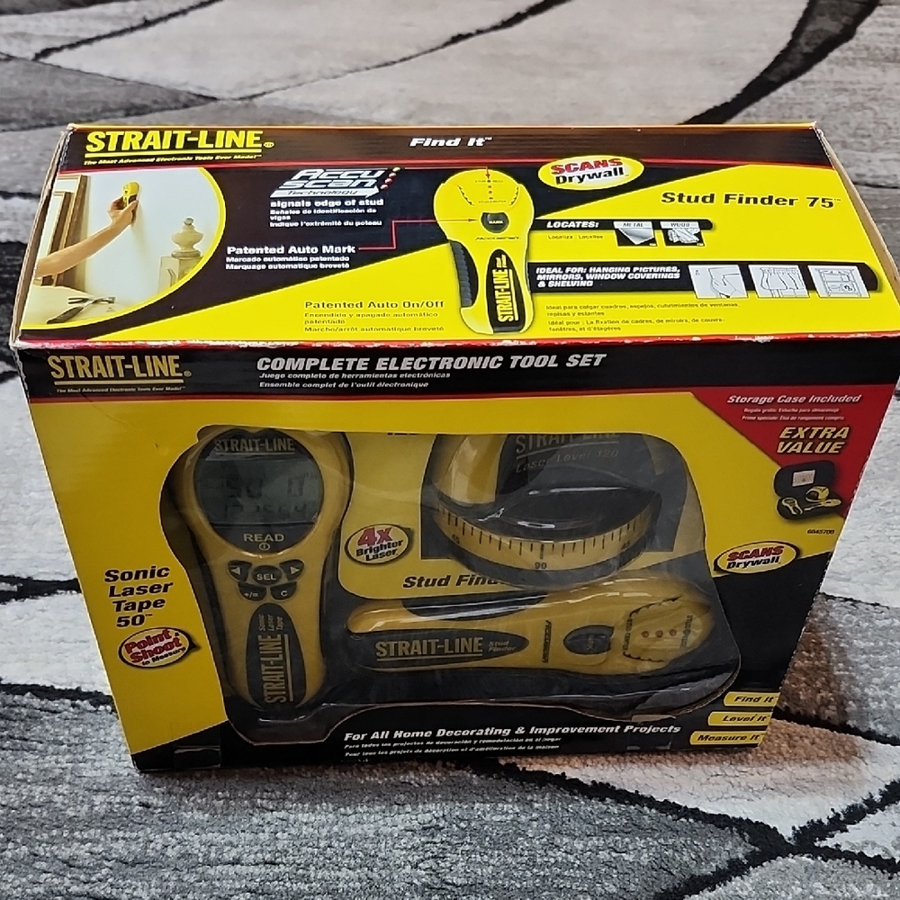 STRAIT-LINE COMPLETE ELECTONIC TOOL SET STORAGE CASE INCLUDED